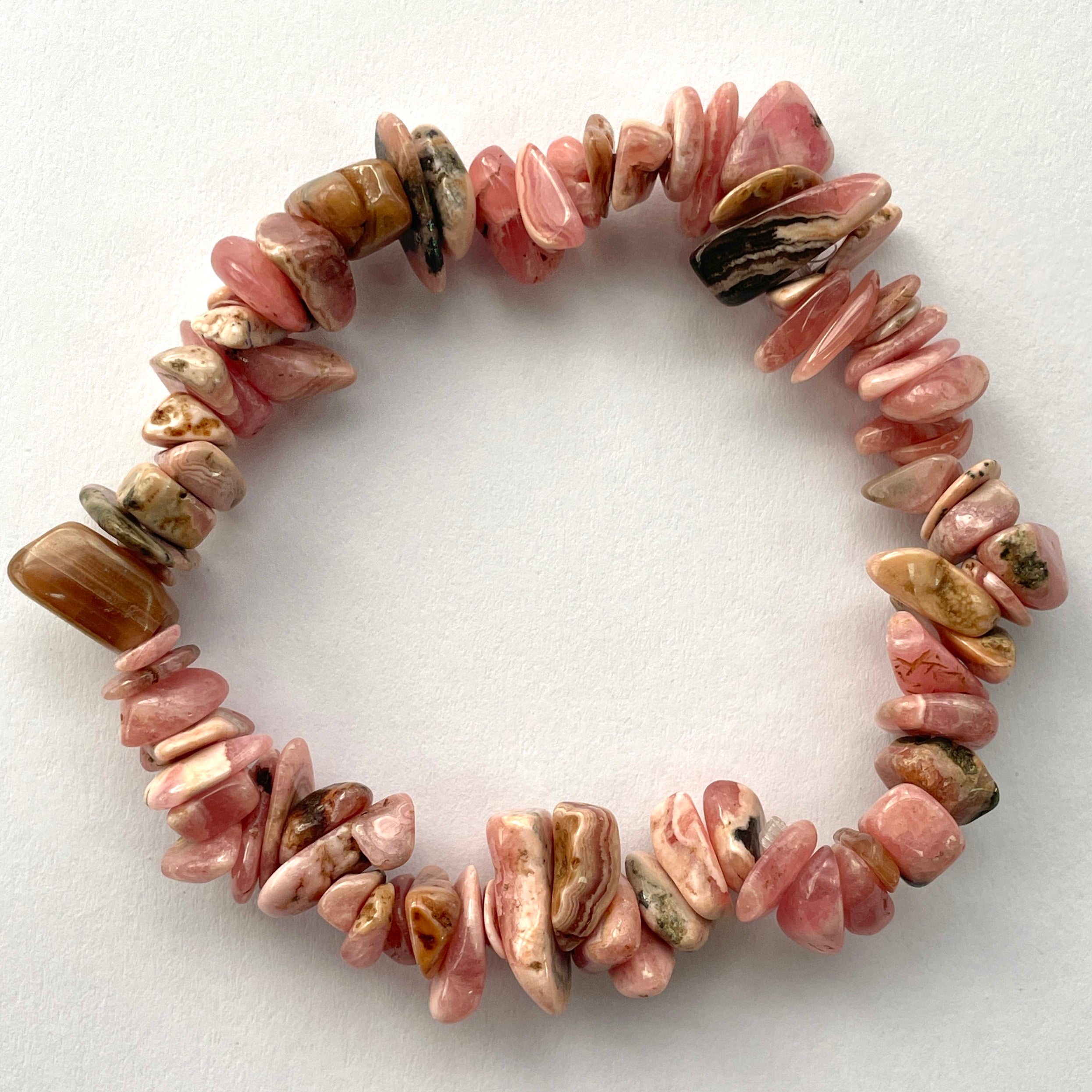Rhodochrosite (Argentina) Chip Bracelet Rhodochrosite (Argentina) Chip Bracelet